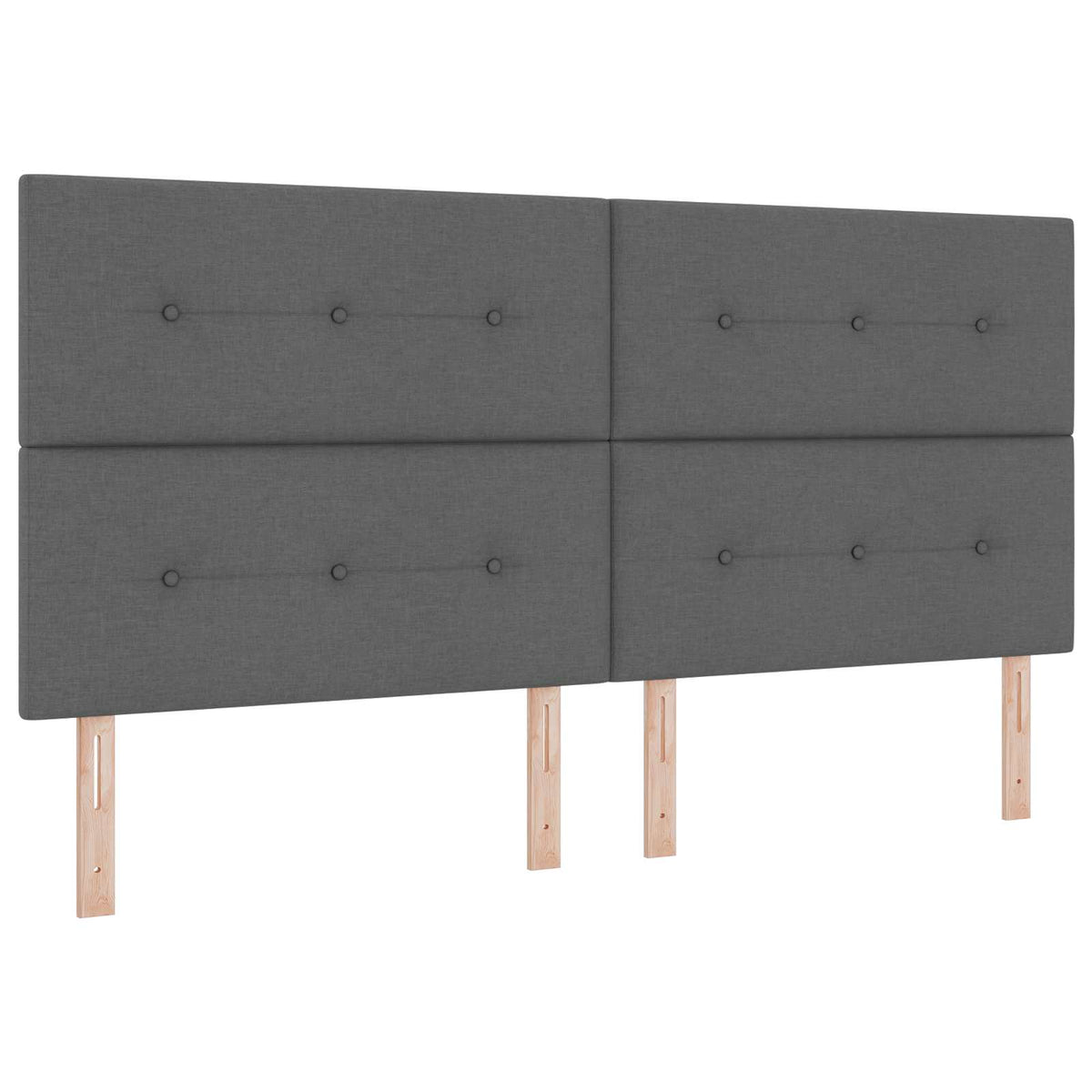 Κρεβάτι Ottoman με Στρώμα και LED Σκούρο Γκρι 200 x 200 cm - Pakobazaar