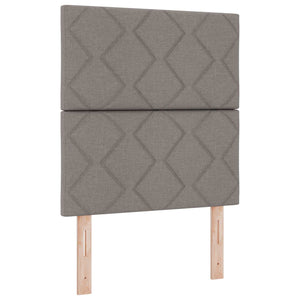 Κρεβάτι Ottoman με Στρώμα και LED Taupe 80 x 200 cm Ύφασμα - Pakobazaar