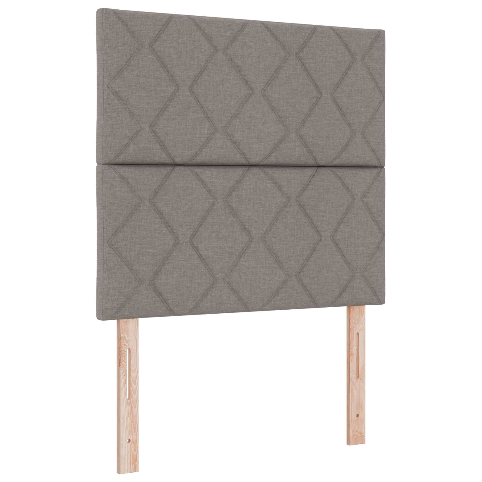 Κρεβάτι Ottoman με Στρώμα και LED Taupe 90 x 200 cm Ύφασμα