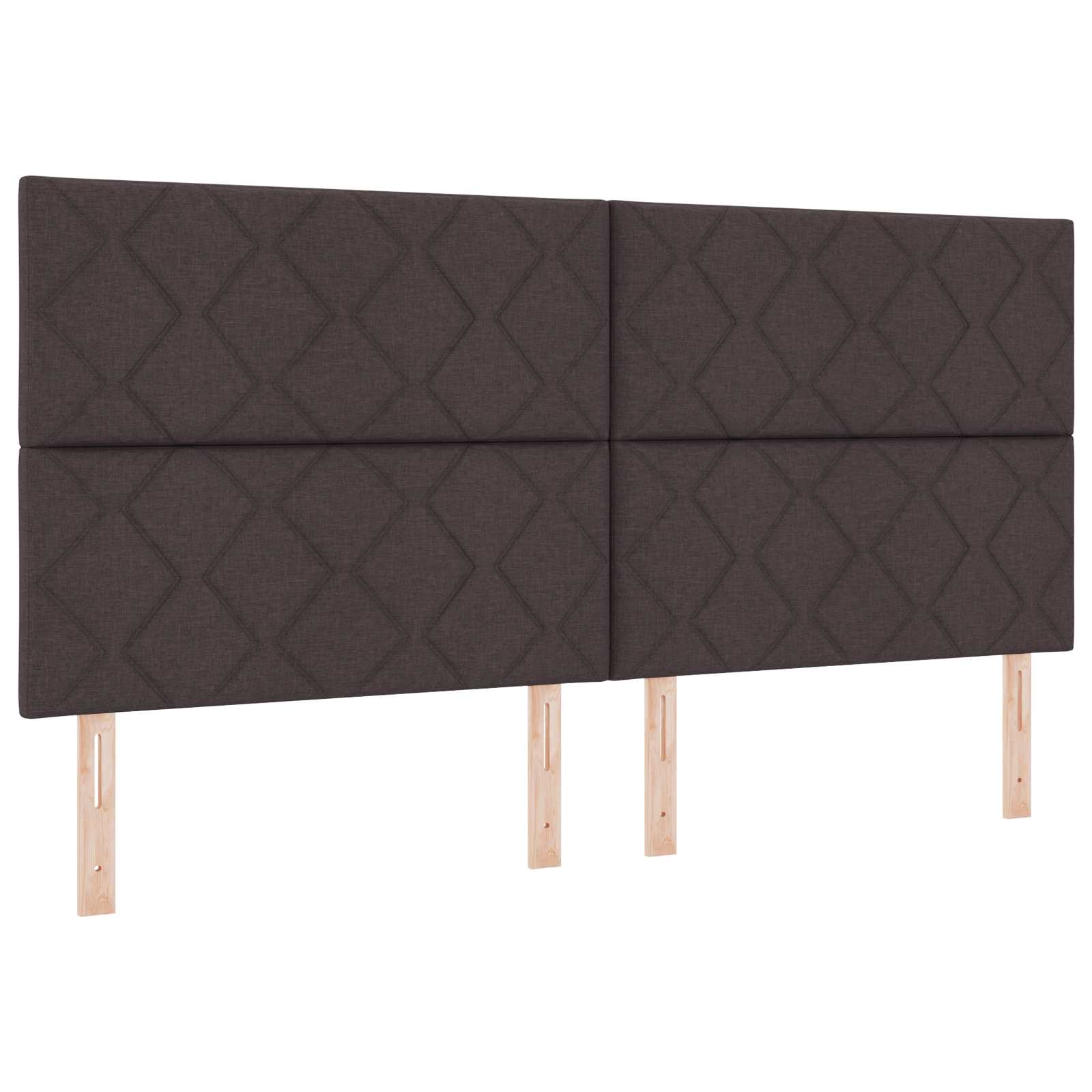 Κρεβάτι Ottoman με Στρώμα και LED Σκούρο Καφέ 200 x 200 cm