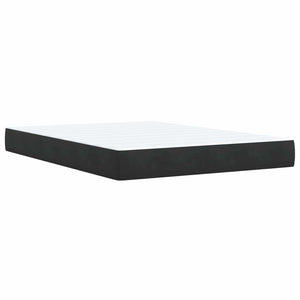 Κρεβάτι Ottoman με Στρώμα και LED Μαύρο 160 x 200 cm Βελούδο