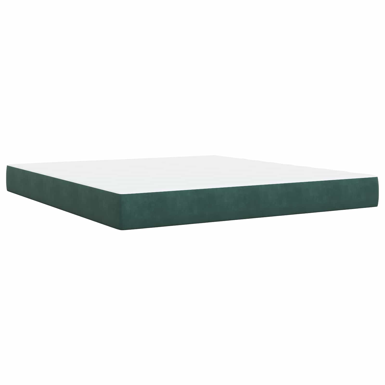Κρεβάτι Ottoman με Στρώμα και LED Σκούρο Πράσινο 180 x 200 cm