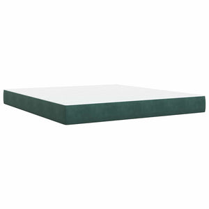 Κρεβάτι Ottoman με Στρώμα και LED Σκούρο Πράσινο 180 x 200 cm