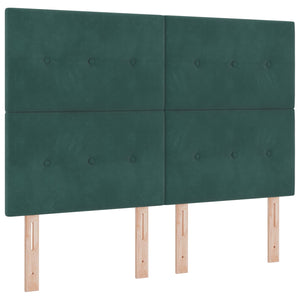 Κρεβάτι Ottoman με Στρώμα και LED Σκούρο Πράσινο 160 x 200 cm - Pakobazaar