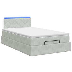 Κρεβάτι Ottoman με Στρώμα και LED Ανοιχτό γκρι 120 x 190 cm - Pakobazaar