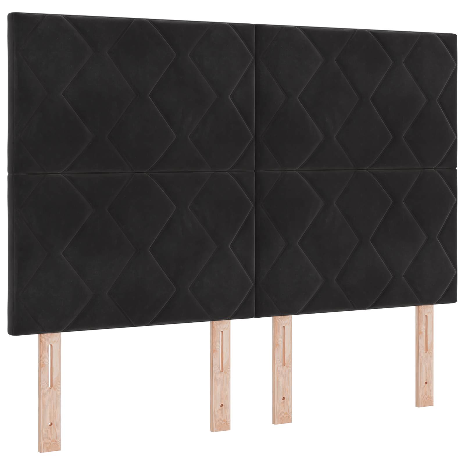 Κρεβάτι Ottoman με Στρώμα και LED Μαύρο 160 x 200 cm Βελούδο