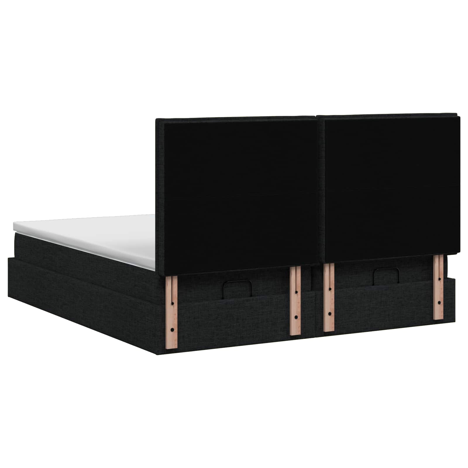 Κρεβάτι Ottoman με Στρώμα και LED Μαύρο 180 x 200 cm Ύφασμα - Pakobazaar