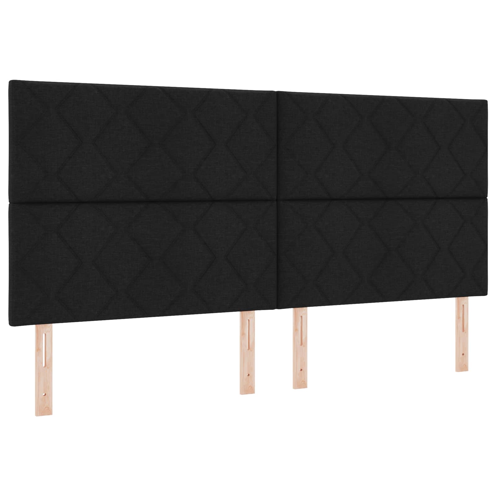 Κρεβάτι Ottoman με Στρώμα και LED Μαύρο 200 x 200 cm Ύφασμα - Pakobazaar