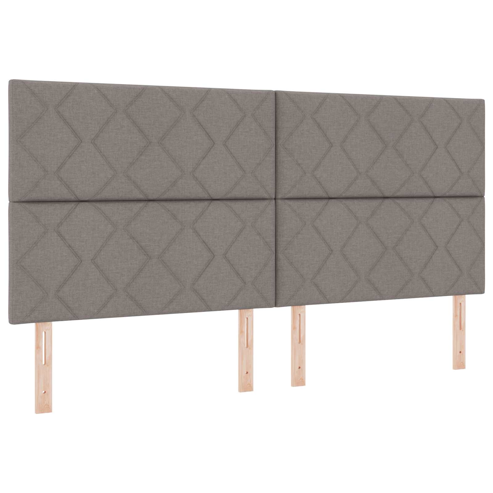 Κρεβάτι Ottoman με Στρώμα και LED Taupe 200 x 200 cm Ύφασμα