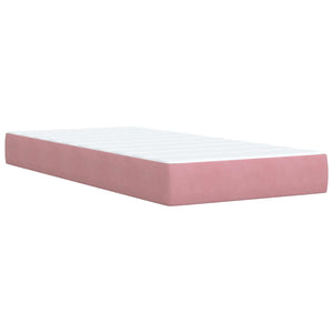 Κρεβάτι Ottoman με Στρώμα και LED Ροζ 160 x 200 cm Βελούδο