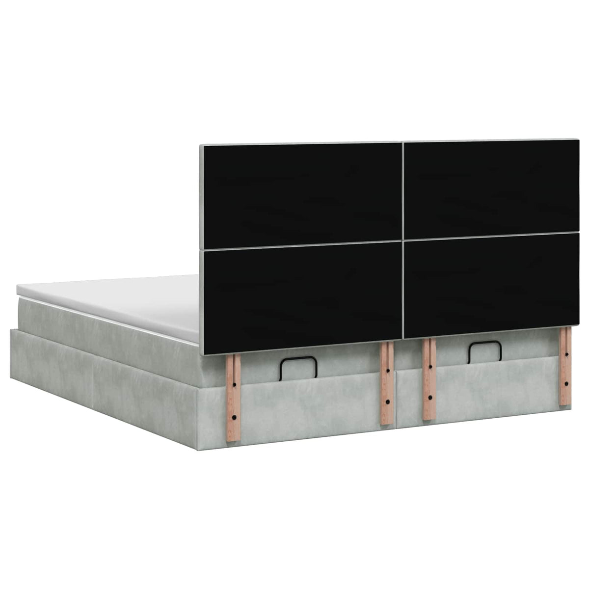 Κρεβάτι Ottoman με Στρώμα και LED Ανοιχτό γκρι 180 x 200 cm - Pakobazaar