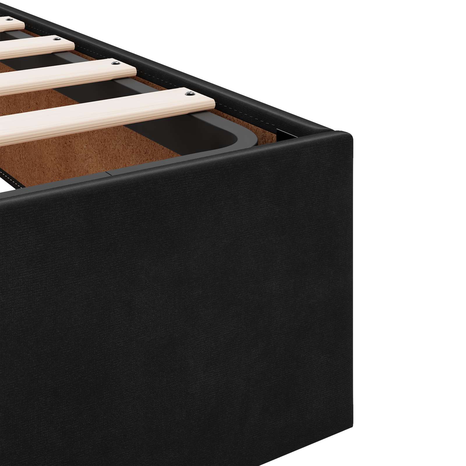 Κρεβάτι Ottoman με Στρώμα και LED Μαύρο 200 x 200 cm Βελούδο