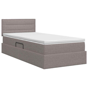 Κρεβάτι με αποθηκευτικό χώρο και στρώμα Taupe 90 x 200 cm