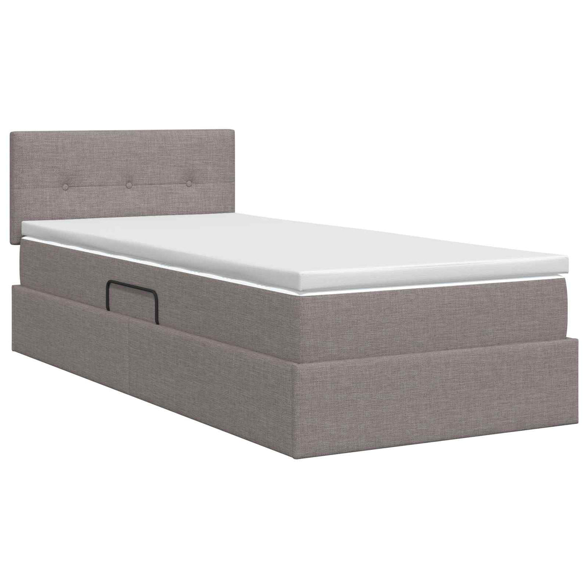 Κρεβάτι με αποθηκευτικό χώρο και στρώμα Taupe 90 x 190 cm - Pakobazaar