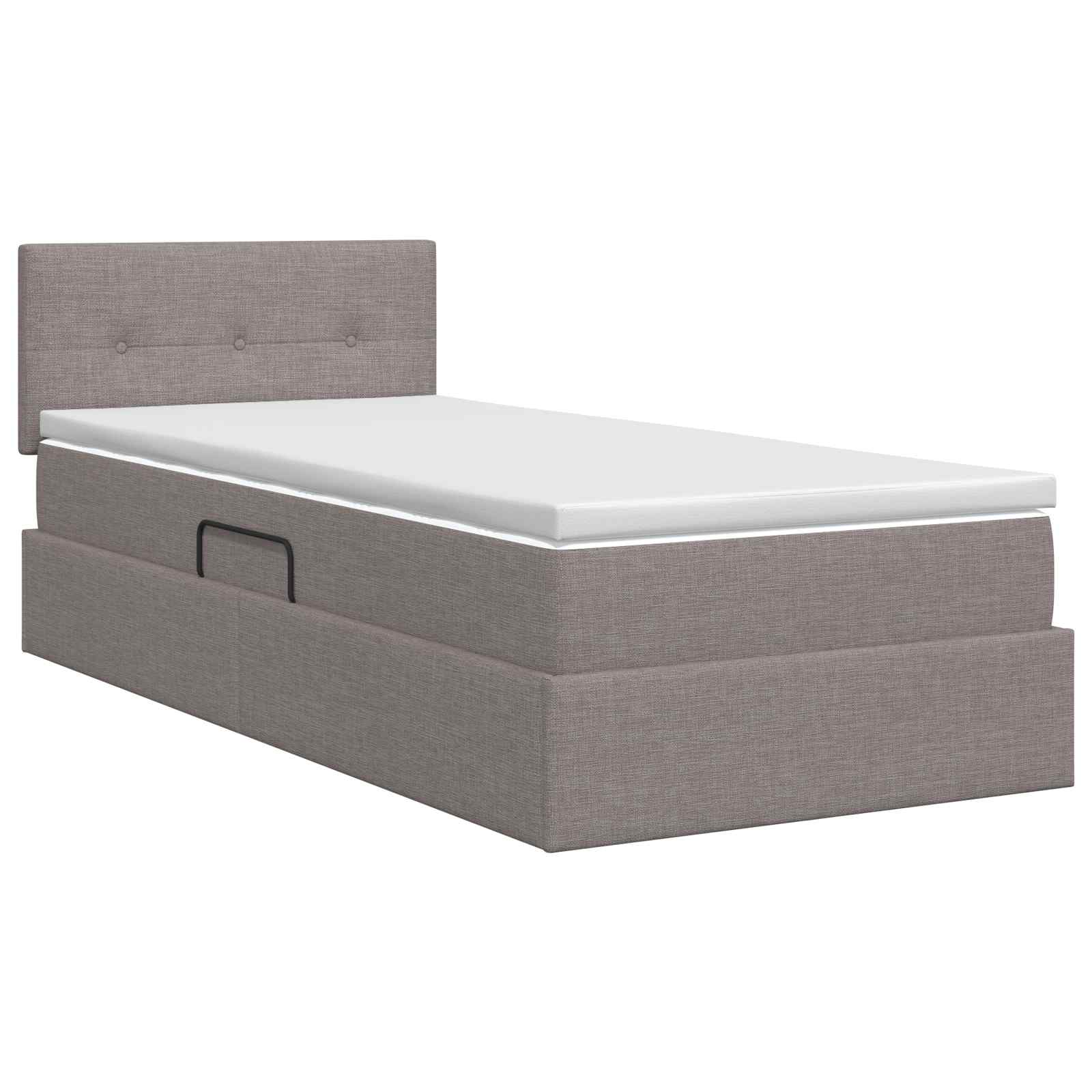 Κρεβάτι με αποθηκευτικό χώρο και στρώμα Taupe 90 x 200 cm