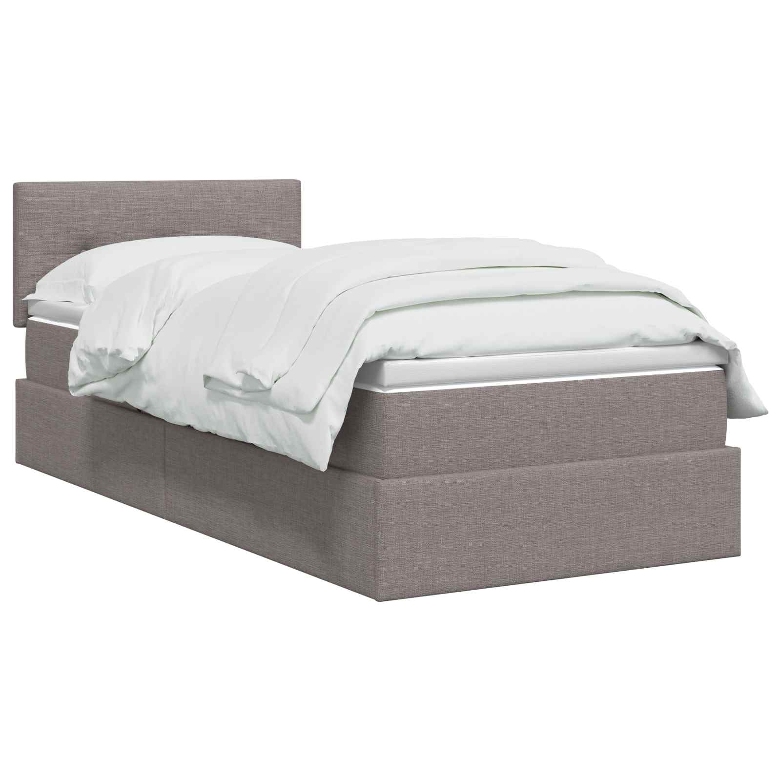 Κρεβάτι με αποθηκευτικό χώρο και στρώμα Taupe 90 x 200 cm