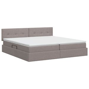 Κρεβάτι με αποθηκευτικό χώρο και στρώμα Taupe 200 x 200 cm - Pakobazaar