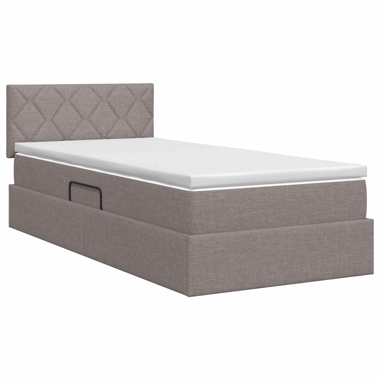 Κρεβάτι με αποθηκευτικό χώρο και στρώμα Taupe 90 x 190 cm