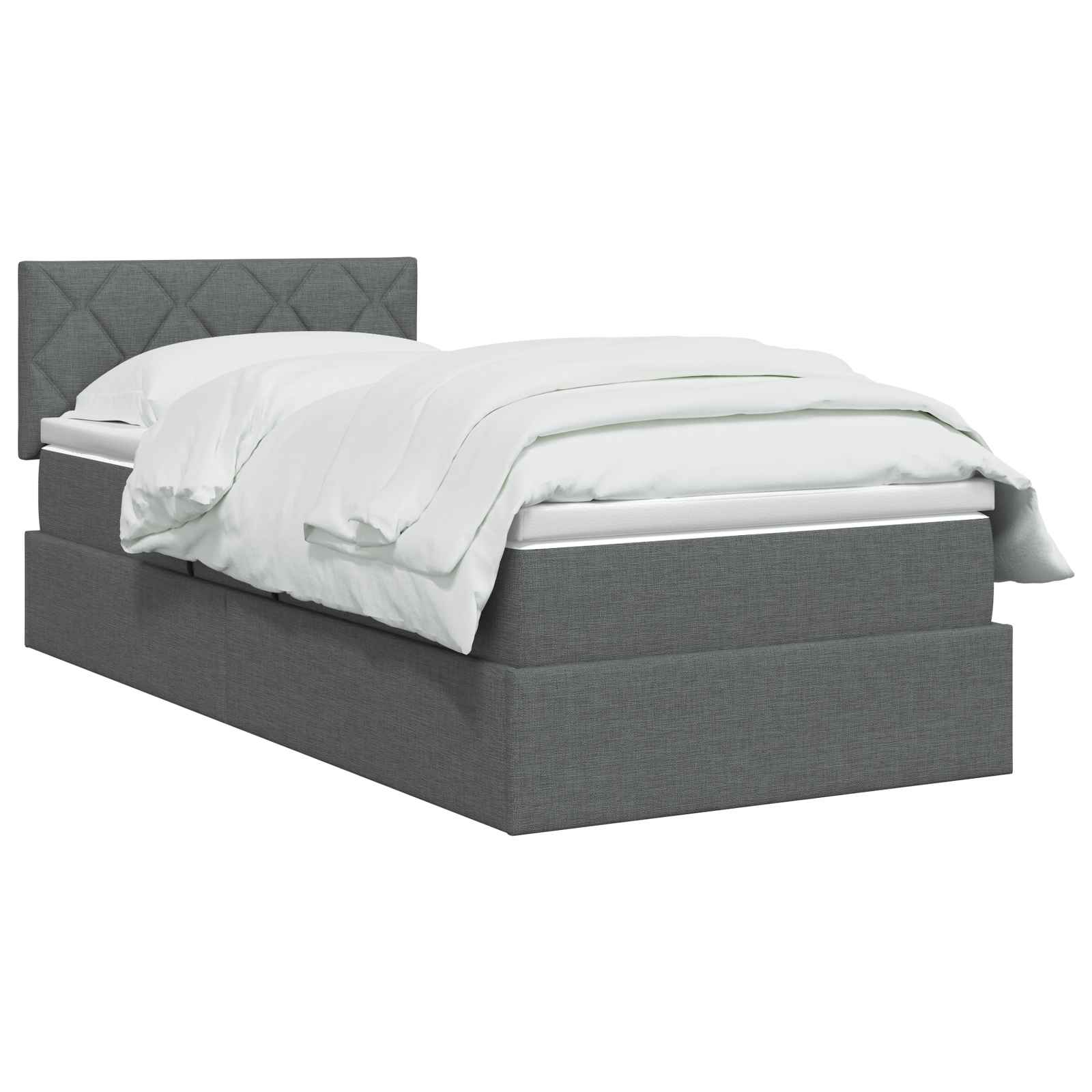 Κρεβάτι με αποθηκευτικό χώρο και στρώμα Σκούρο Γκρι Βελούδο - Pakobazaar