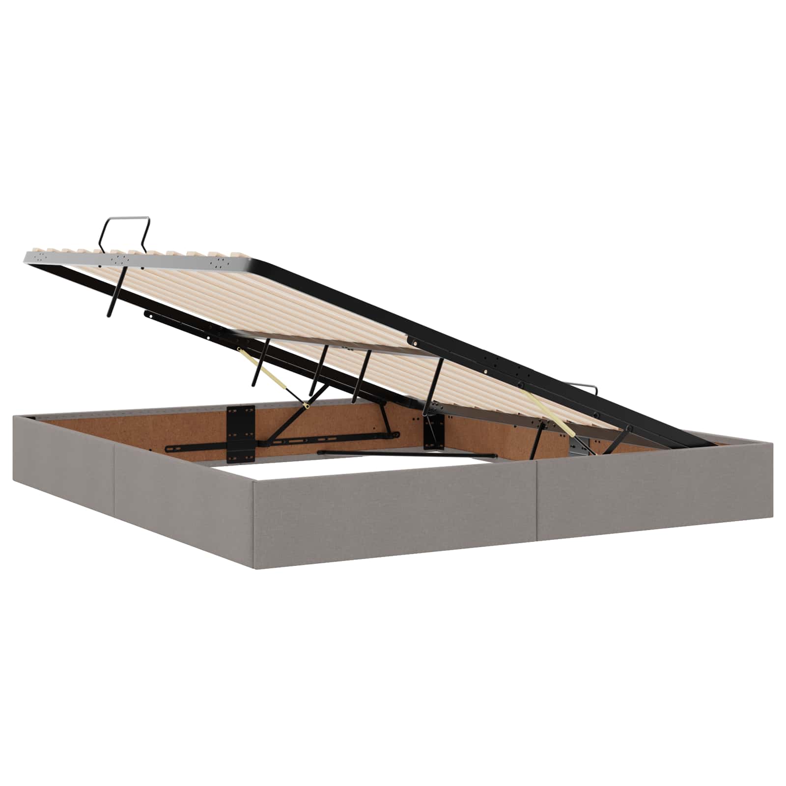 Κρεβάτι με αποθηκευτικό χώρο και στρώμα Taupe 140 x 190 cm - Pakobazaar
