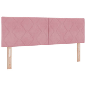 Κρεβάτι Αποθήκης με κεφαλάρι Ροζ 140 x 190 cm Βελούδο