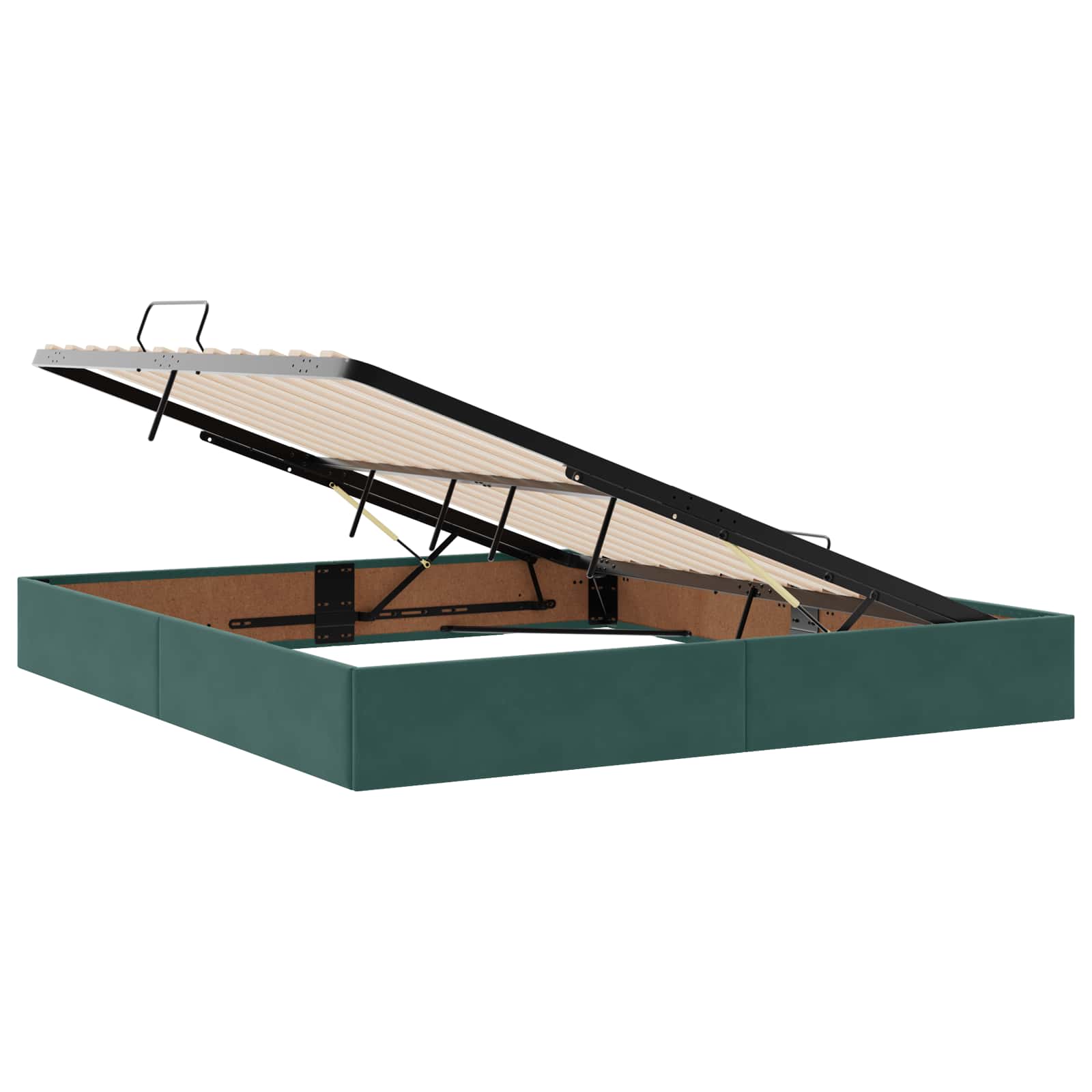 Κρεβάτι Αποθήκης Σκούρο Πράσινο 180 x 200 cm Βελούδο