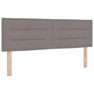 LED Κρεβάτι αποθήκευσης με στρώμα Taupe 140 x 190 cm Ύφασμα - Pakobazaar
