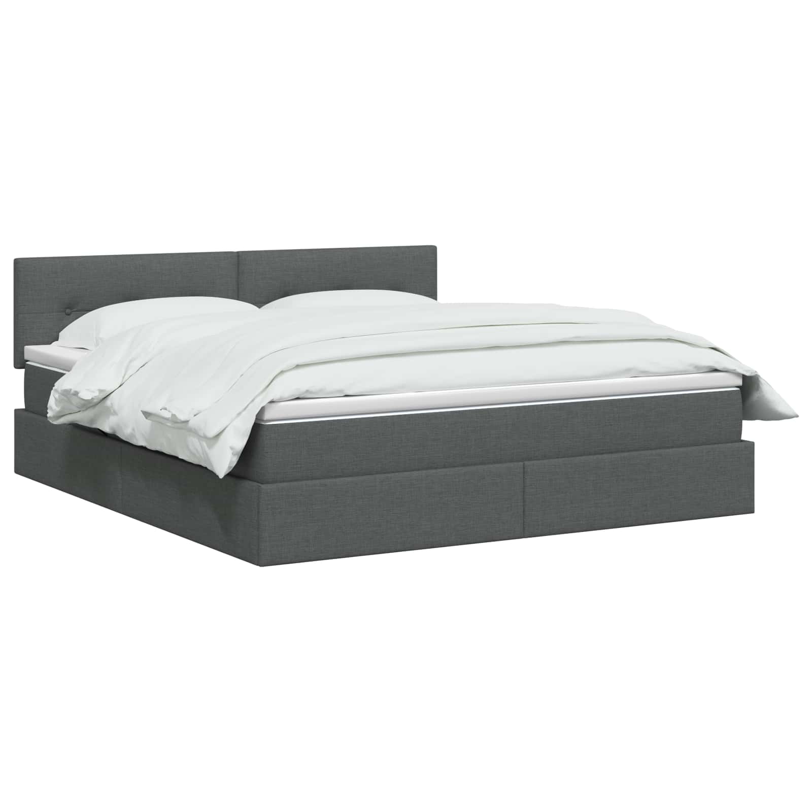 LED Κρεβάτι αποθήκευσης με στρώμα Σκούρο Γκρι 180 x 200 cm - Pakobazaar