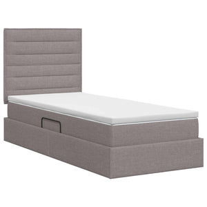 Κρεβάτι με αποθηκευτικό χώρο και στρώμα Taupe 90 x 190 cm - Pakobazaar