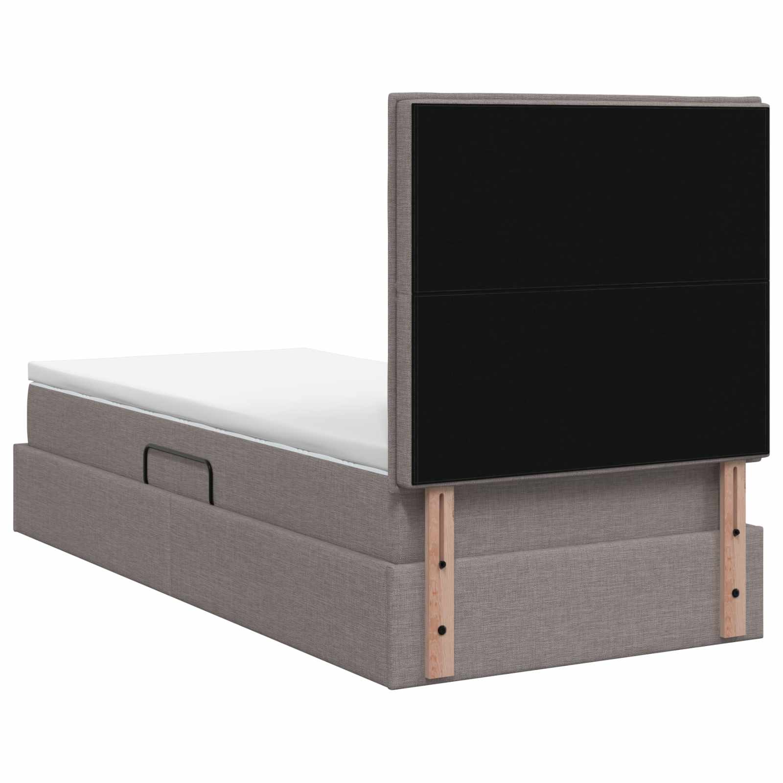 Κρεβάτι με αποθηκευτικό χώρο και στρώμα Taupe 90 x 200 cm