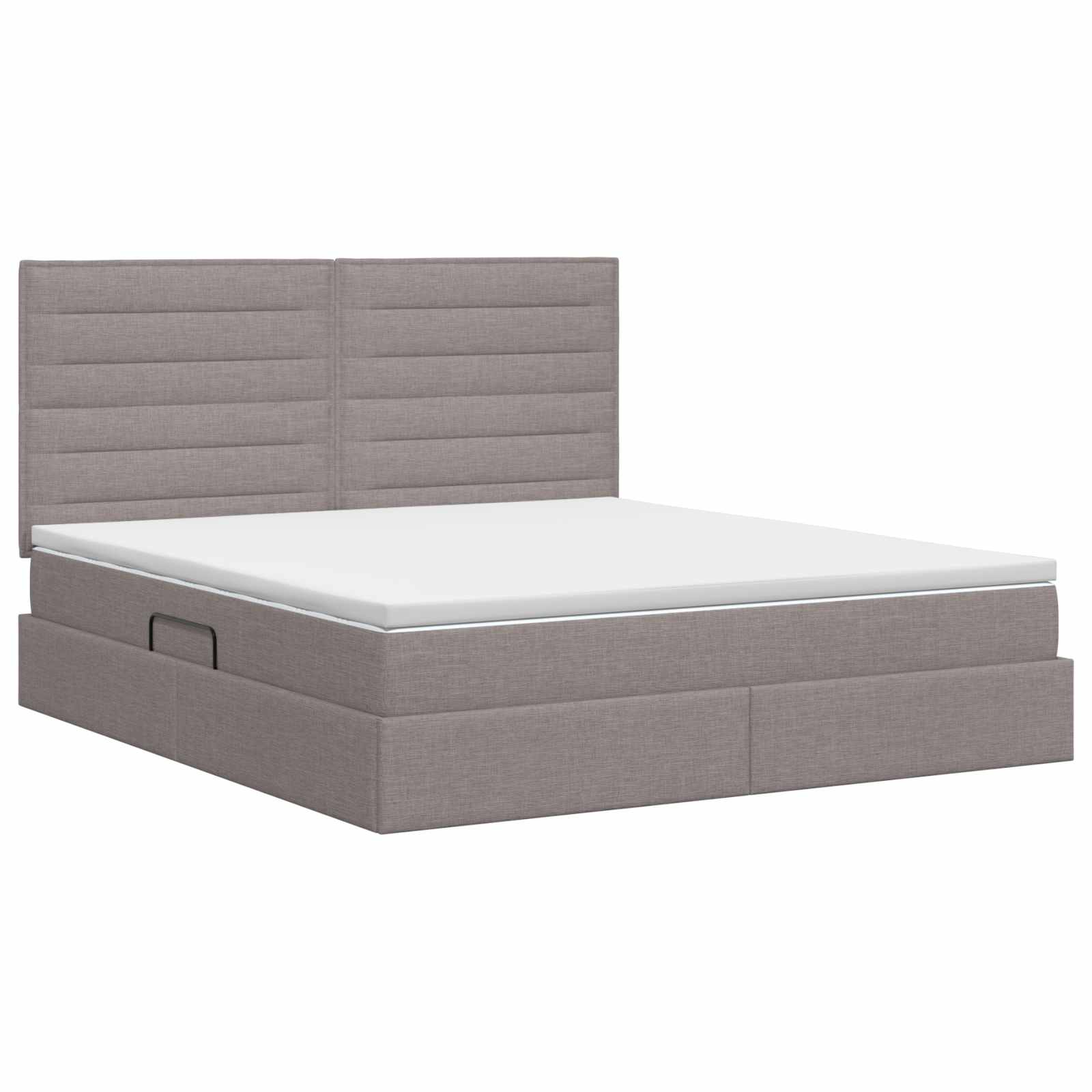 Κρεβάτι με αποθηκευτικό χώρο και στρώμα Taupe 140 x 190 cm - Pakobazaar