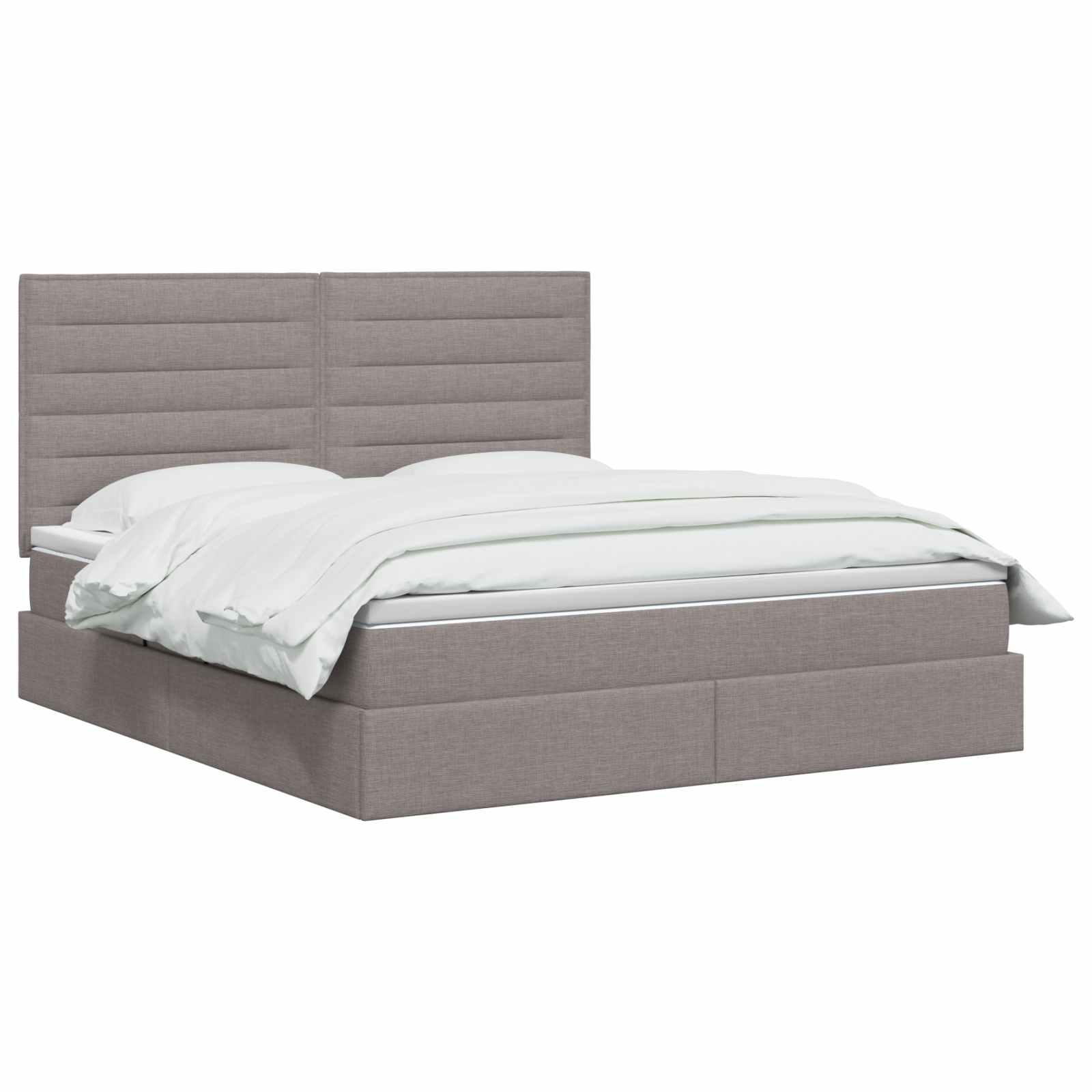 Κρεβάτι με αποθηκευτικό χώρο και στρώμα Taupe 140 x 190 cm - Pakobazaar