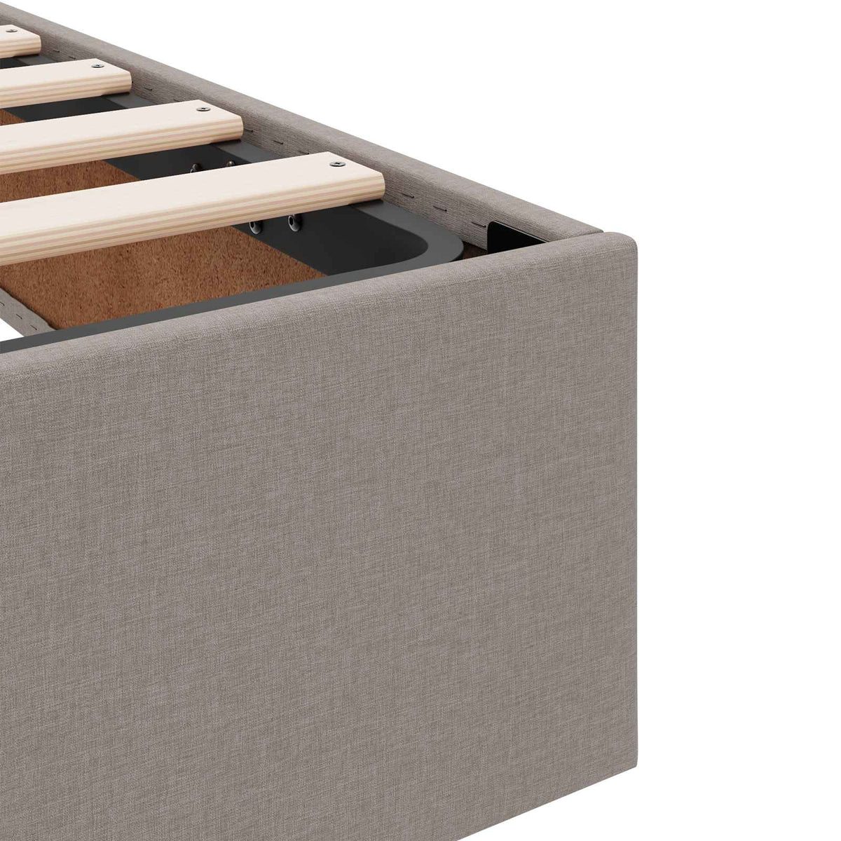 Κρεβάτι με αποθηκευτικό χώρο και στρώμα Taupe 180 x 200 cm - Pakobazaar