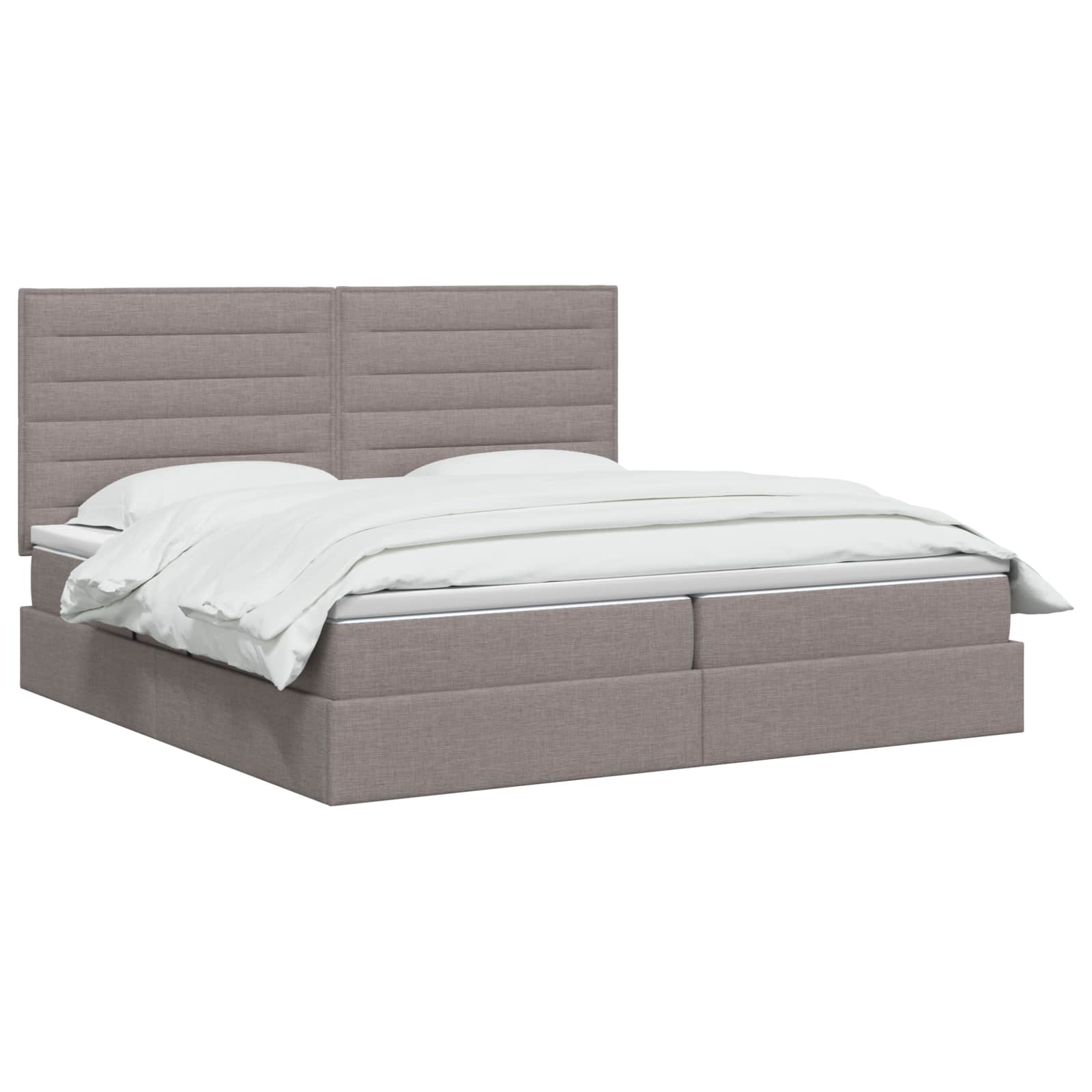 Κρεβάτι με αποθηκευτικό χώρο και στρώμα Taupe 200 x 200 cm