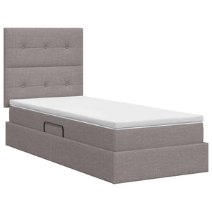 Κρεβάτι με αποθηκευτικό χώρο και στρώμα Taupe 90 x 190 cm
