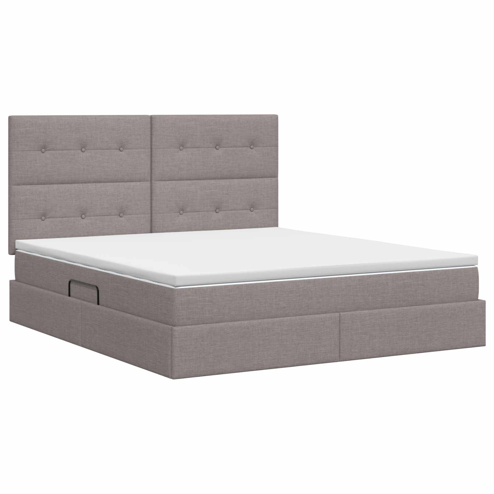 Κρεβάτι με αποθηκευτικό χώρο και στρώμα Taupe 140 x 190 cm - Pakobazaar