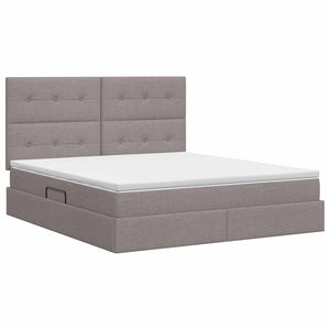 Κρεβάτι με αποθηκευτικό χώρο και στρώμα Taupe 140 x 190 cm - Pakobazaar