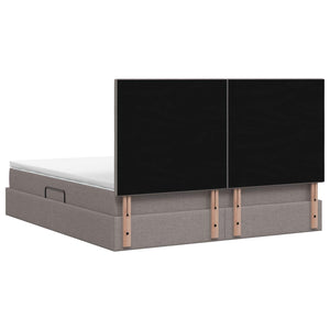 Κρεβάτι με αποθηκευτικό χώρο και στρώμα Taupe 140 x 190 cm - Pakobazaar