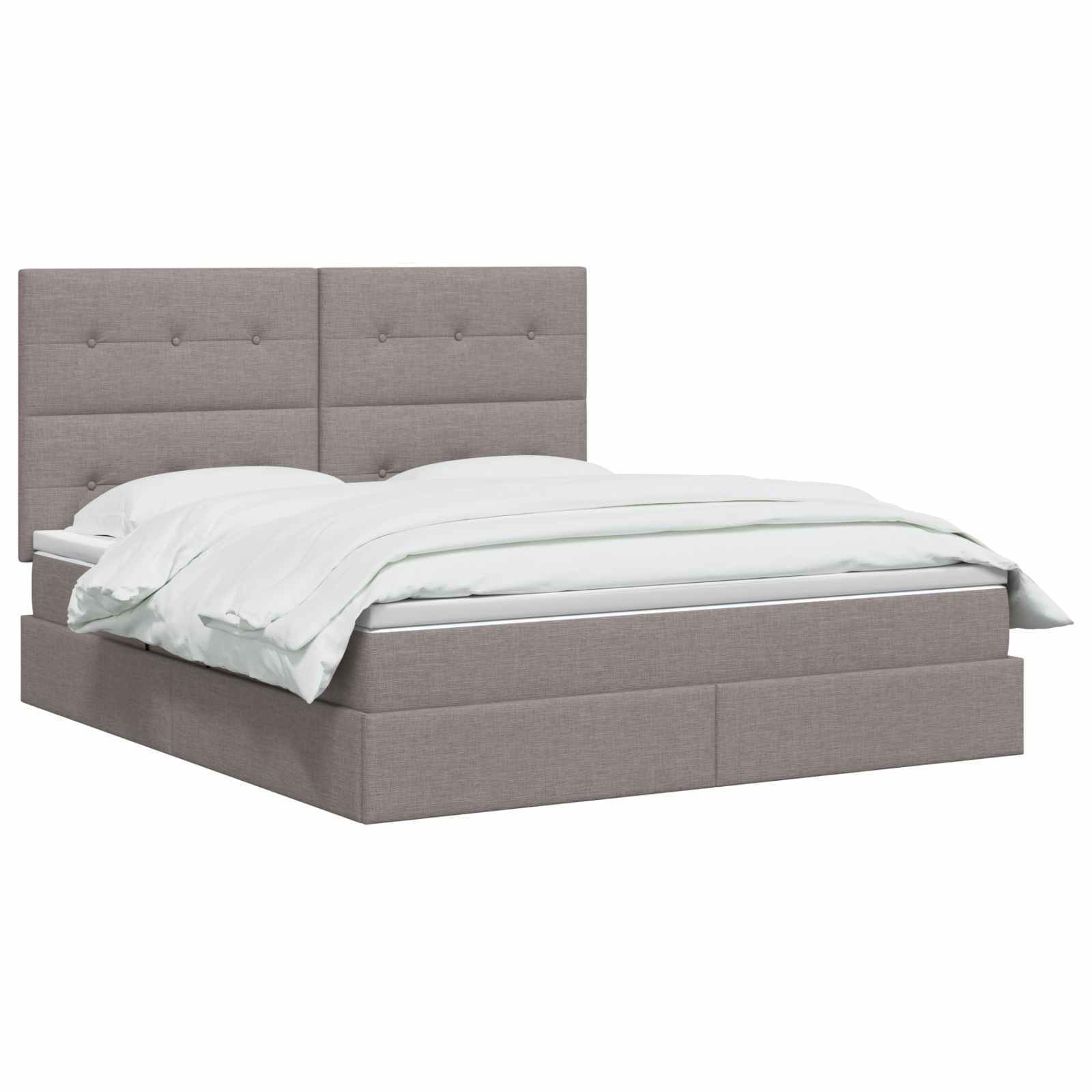 Κρεβάτι με αποθηκευτικό χώρο και στρώμα Taupe 140 x 190 cm - Pakobazaar