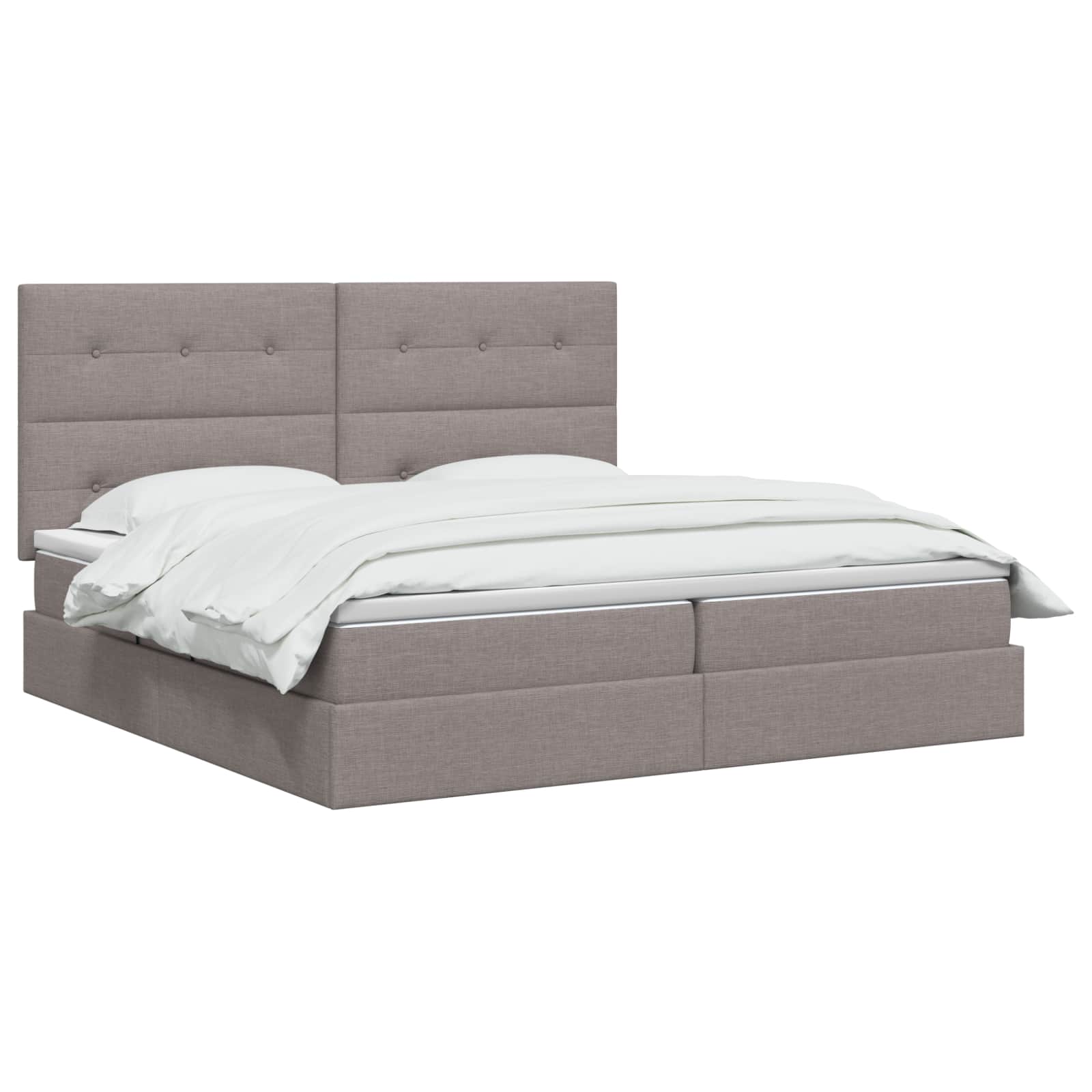 Κρεβάτι με αποθηκευτικό χώρο και στρώμα Taupe 200 x 200 cm - Pakobazaar