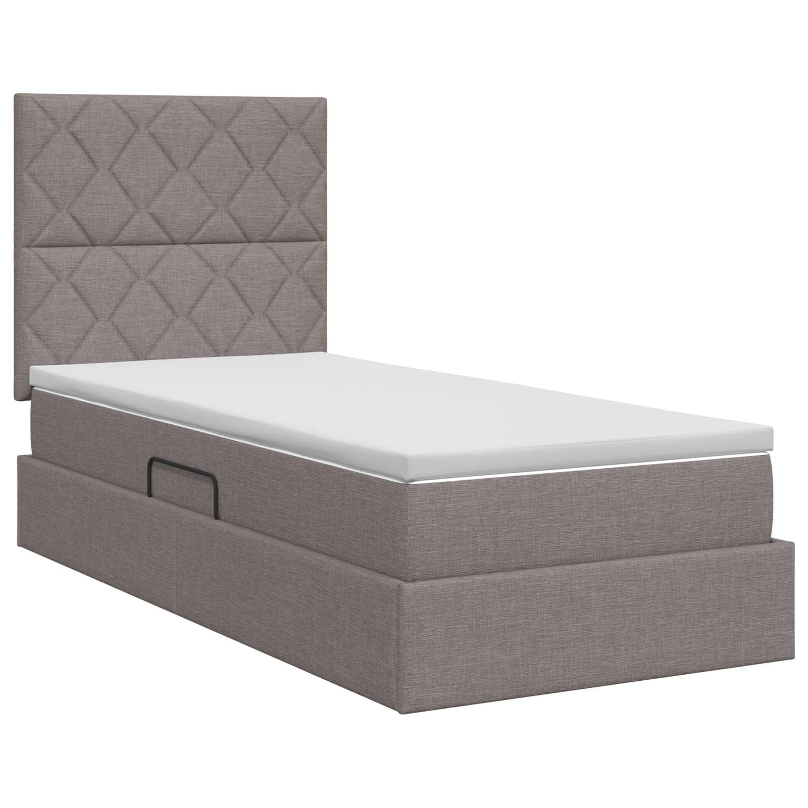 Κρεβάτι με αποθηκευτικό χώρο και στρώμα Taupe 90 x 200 cm