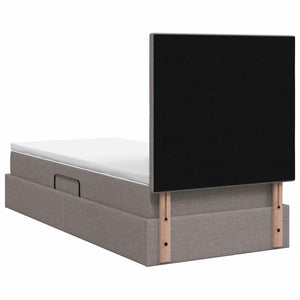 Κρεβάτι με αποθηκευτικό χώρο και στρώμα Taupe 90 x 200 cm