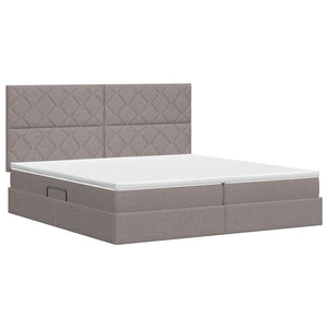Κρεβάτι με αποθηκευτικό χώρο και στρώμα Taupe 200 x 200 cm - Pakobazaar