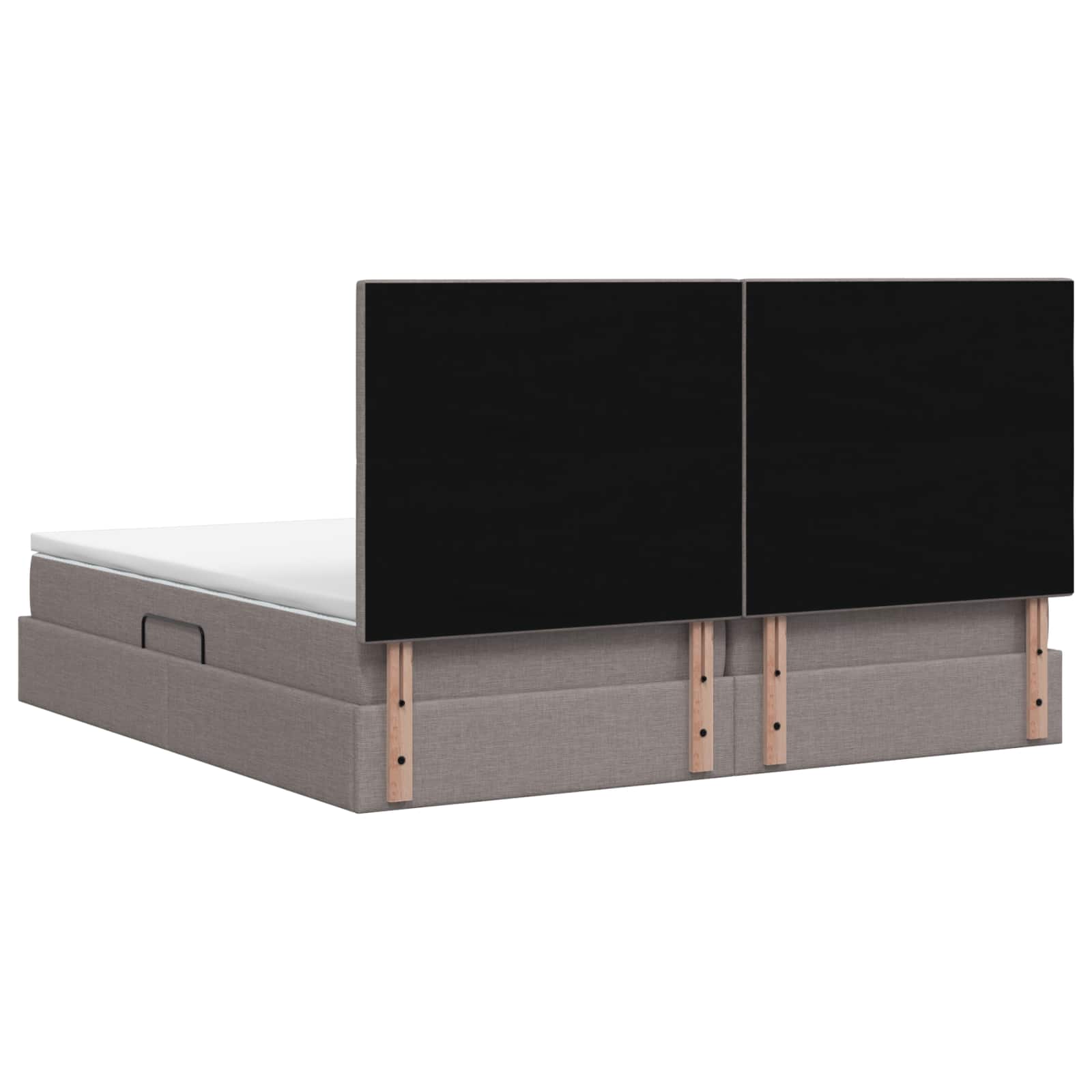 Κρεβάτι με αποθηκευτικό χώρο και στρώμα Taupe 200 x 200 cm - Pakobazaar