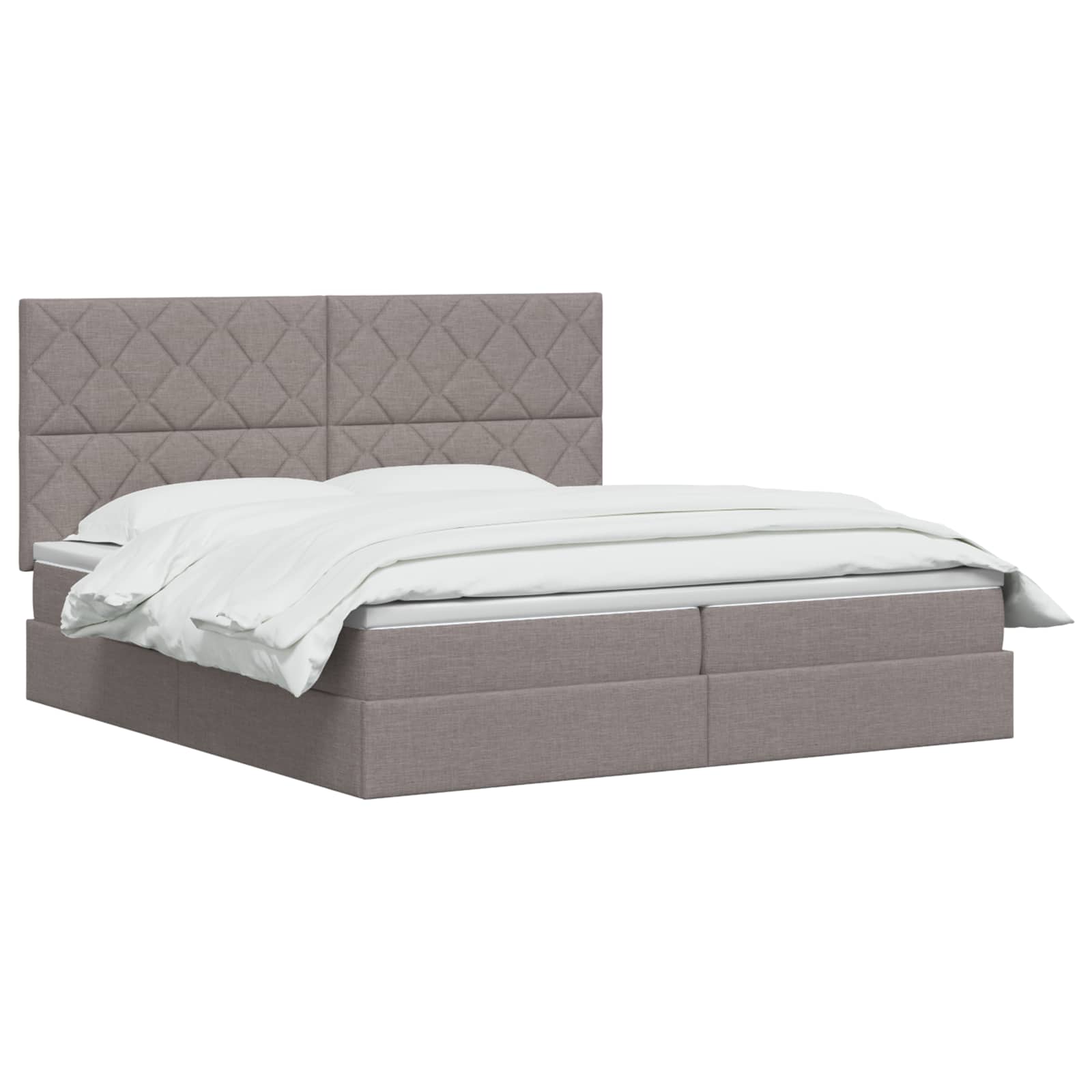 Κρεβάτι με αποθηκευτικό χώρο και στρώμα Taupe 200 x 200 cm - Pakobazaar