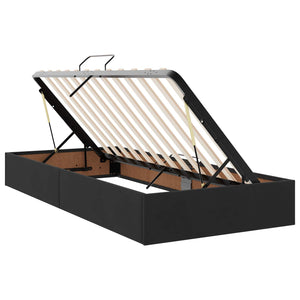 Κρεβάτι με αποθηκευτικό χώρο και στρώμα Μαύρο 90 x 190 cm - Pakobazaar
