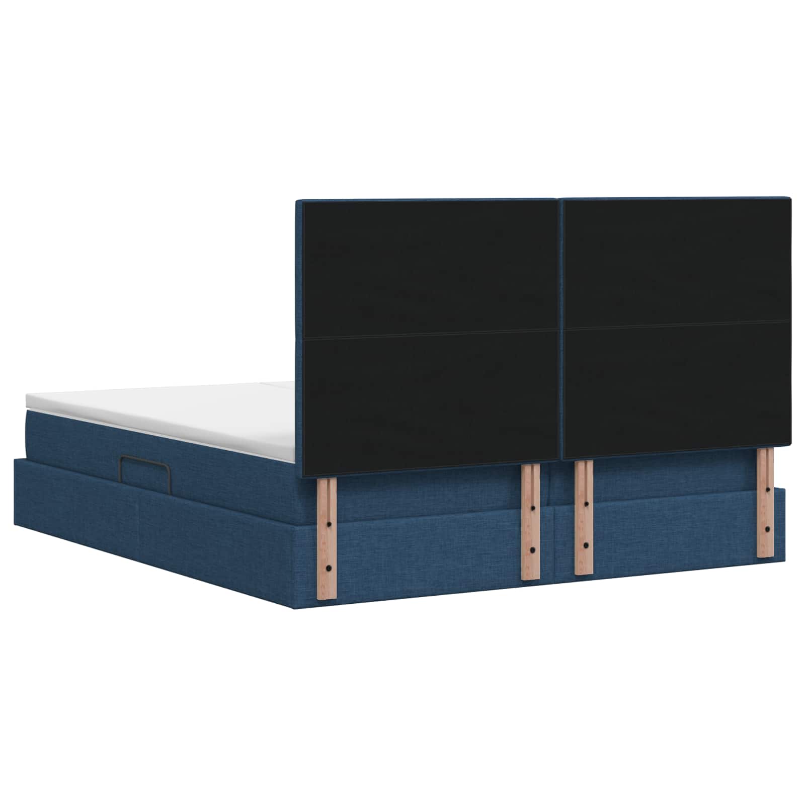 Κρεβάτι Αποθήκης με κεφαλάρι Μπλε 180 x 200 cm Ύφασμα