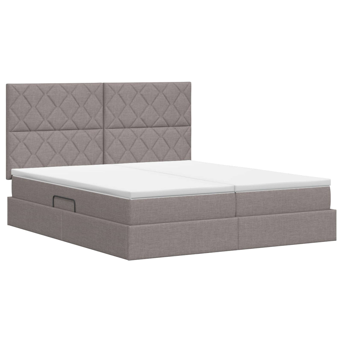 Κρεβάτι Αποθήκης με κεφαλάρι Taupe 180 x 200 cm Ύφασμα - Pakobazaar