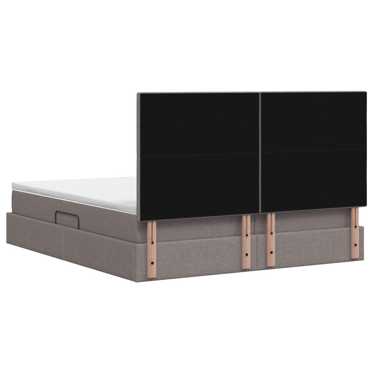 Κρεβάτι Αποθήκης με κεφαλάρι Taupe 180 x 200 cm Ύφασμα - Pakobazaar