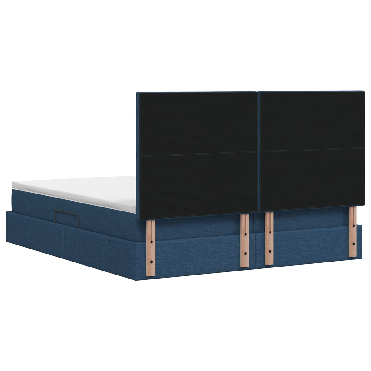 Κρεβάτι Αποθήκης με κεφαλάρι Μπλε 180 x 200 cm Ύφασμα - Pakobazaar